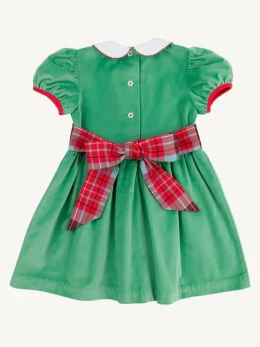 NWT - TBBC Cindy Lou Velvet Holiday Dress with Plaid Waistband
